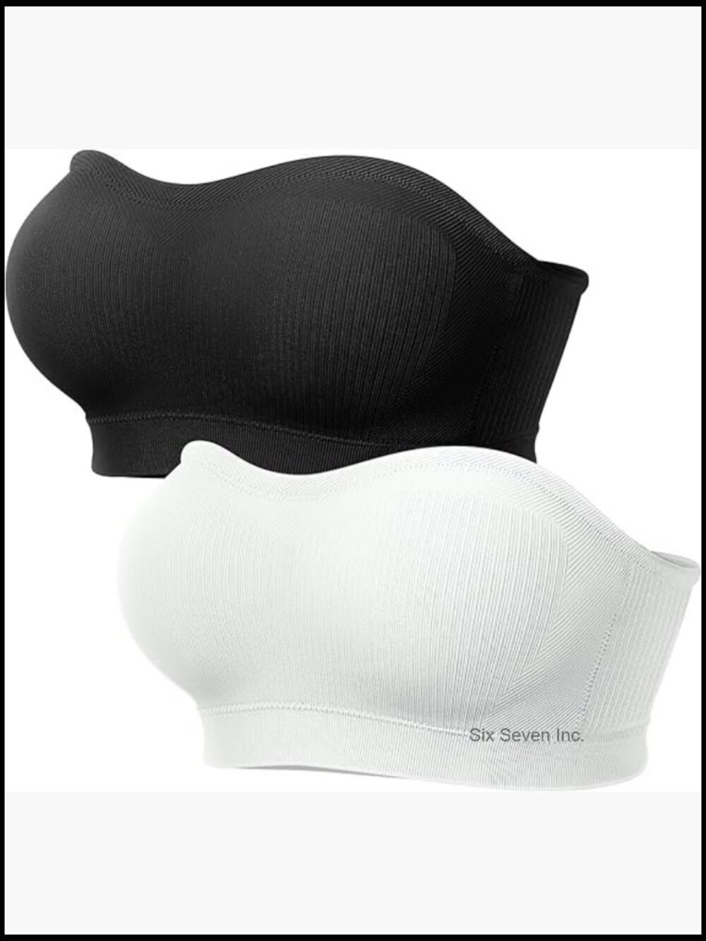 Supportive Strapless Bra Push Up Wireless Bandeau Non Slip Seamless Padded
